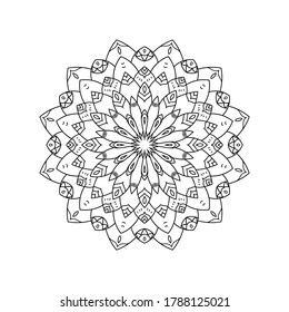 Circular geometric mandala pattern form