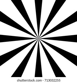 Circular geometric motif. Abstract grayscale op-art element