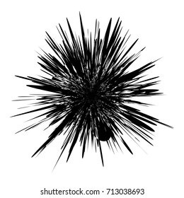Circular geometric motif. Abstract grayscale op-art element