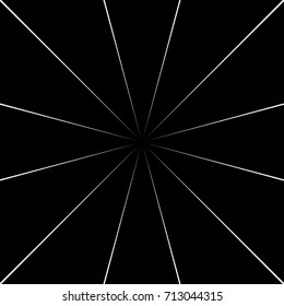 Circular geometric motif. Abstract grayscale op-art element