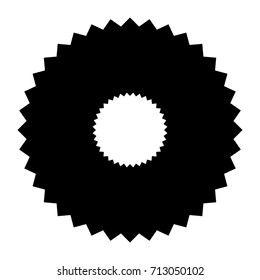 Circular geometric motif. Abstract grayscale op-art element