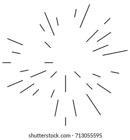 Circular geometric motif. Abstract grayscale op-art element
