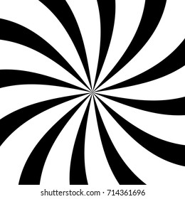 Circular geometric motif. Abstract grayscale op-art element