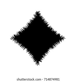 Circular geometric motif. Abstract grayscale op-art element