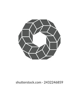 Ilustración vectorial de forma geométrica circular
