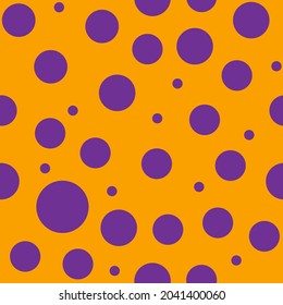 circular geometric shape. violet circle. seamless pattern. halloween background vector.