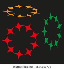 Circular geometric symbol. Abstract round elements. Vector colorful illustration. Modern decorative ornament. EPS 10.
