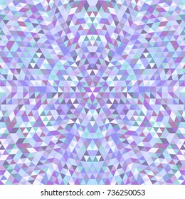 Circular geometric triangle kaleidoscope mandala background - symmetrical vector pattern graphic from colored triangles