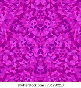 Circular geometric triangle kaleidoscope mandala background - symmetric vector pattern graphic design from color triangles