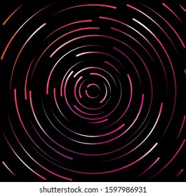 Circular geometric vector background, abstract swirl trails, vector illustration