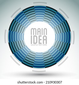 Circular geometrical design. Diagram - busines presentation ready for your text