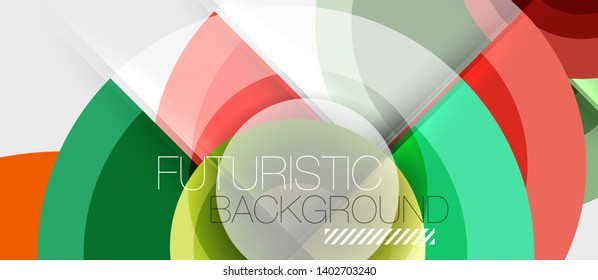 Circular geometrical design template, vector business presentation wallpaper
