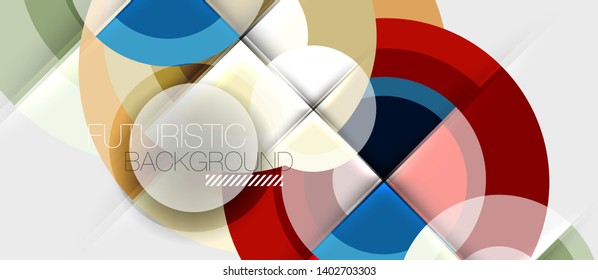 Circular geometrical design template, vector business presentation wallpaper