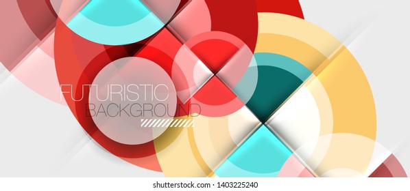 Circular geometrical design template, vector business presentation wallpaper