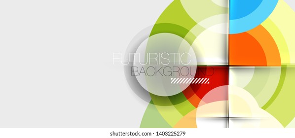Circular geometrical design template, vector business presentation wallpaper