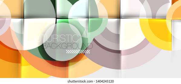 Circular geometrical design template, vector business presentation wallpaper
