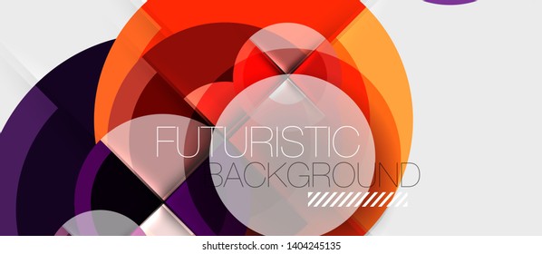 Circular geometrical design template, vector business presentation wallpaper