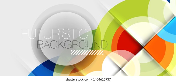 Circular geometrical design template, vector business presentation wallpaper