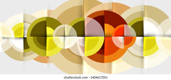 Circular geometrical design template, vector business presentation wallpaper