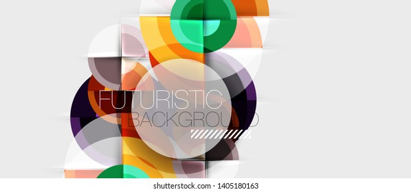 Circular geometrical design template, vector business presentation wallpaper