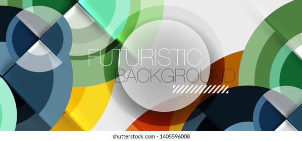 Circular geometrical design template, vector business presentation wallpaper