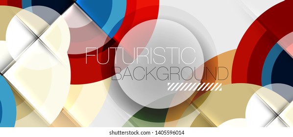 Circular geometrical design template, vector business presentation wallpaper