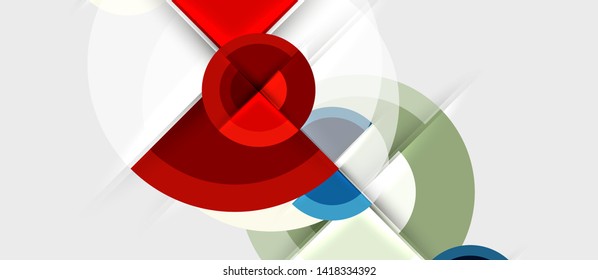 Circular geometrical design template, vector business presentation wallpaper