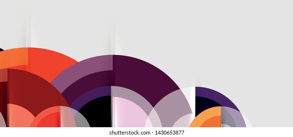 Circular geometrical design template, vector business presentation wallpaper