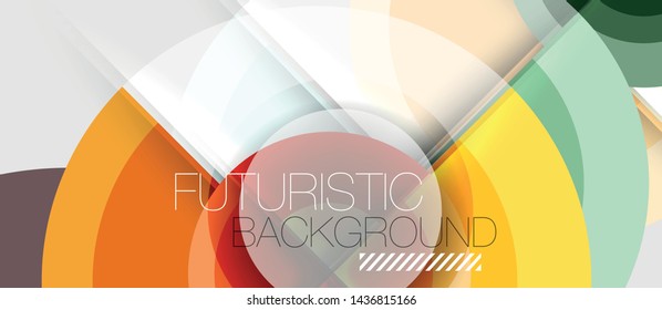 Circular geometrical design template, vector business presentation wallpaper