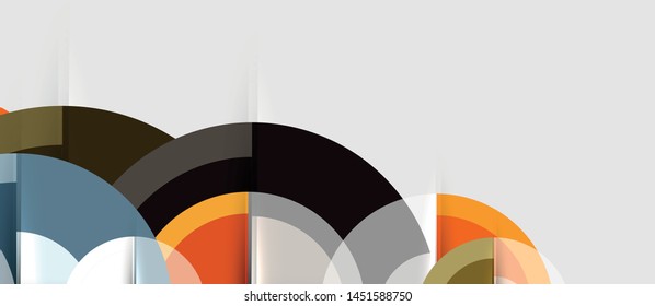 Circular geometrical design template, vector business presentation wallpaper