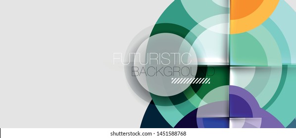 Circular geometrical design template, vector business presentation wallpaper