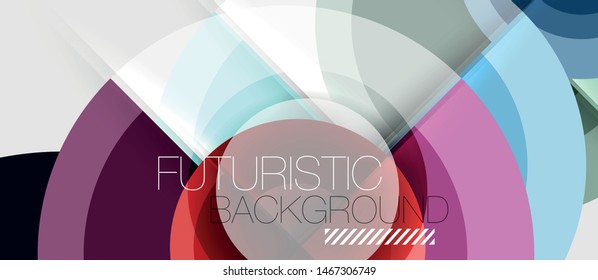 Circular geometrical design template, vector business presentation wallpaper