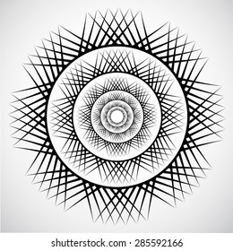 circular geometrical illusion, illusion of infinity