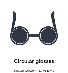 Circular glasses icon vector isolated on white background for your web and mobile app design, Circular glasses logo concept