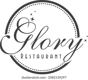 Circular glory word logo design