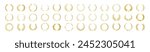 Circular gold laurel foliate vector icon set. Set of various laurel wreaths. Award, achievement, victory