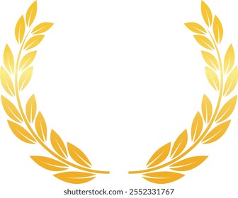 Goldener Lorbeerkranz symbolisiert Erfolg, Triumph und Exzellenz und schafft ein prestigeträchtiges Emblem für Ehre und Leistung