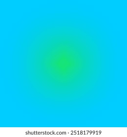 Circular gradient design. Green center glow. Blue outer edge. Radiant vector graphic.