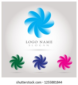 Circular Gradient & Transparent Logo. Icon & Symbol Vector Template.