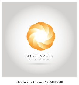 Circular Gradient & Transparent Logo. Icon & Symbol Vector Template.