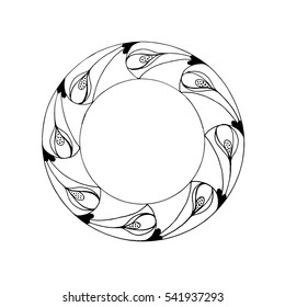 circular graphic design for uzor.Ornament