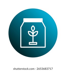 Elemento gráfico circular que muestra el símbolo del crecimiento de las plantas que representa las prácticas agrícolas sostenibles y las iniciativas de conciencia ambiental