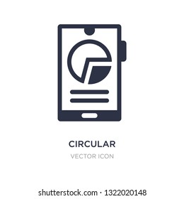 circular graphic of mobile icon on white background. Simple element illustration from Business and analytics concept. circular graphic of mobile sign icon symbol design.