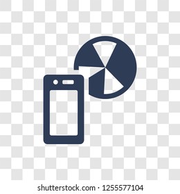 Circular graphic of mobile icon. Trendy Circular graphic of mobile logo concept on transparent background from Business and analytics collection