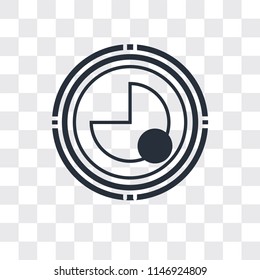 Circular graphic vector icon isolated on transparent background, Circular graphic logo concept