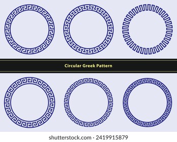 Circular Greek Pattern Eps Vector