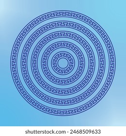 Circular Greek Pattern EPS Vector