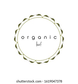Circular green leaves logo design.