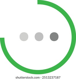 circular green loading sign	eps 10

