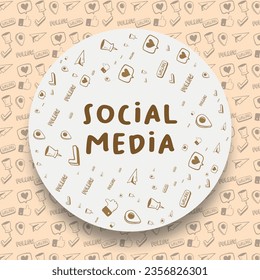 circular greeting card ornament vector
